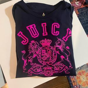 Vintage Juicy Couture Navy & Pink T Shirt
